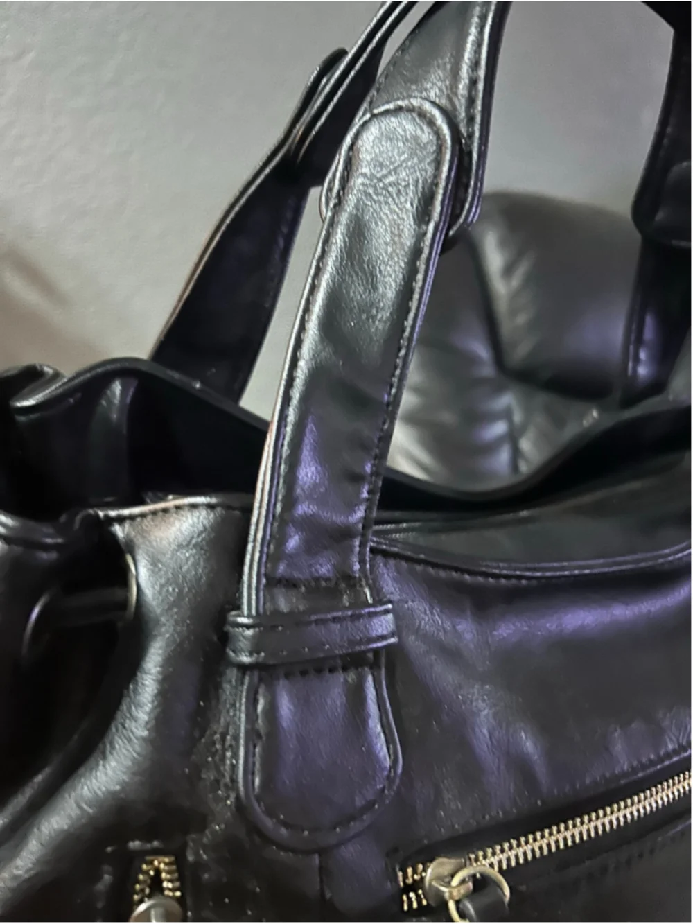 Women's Black Satchel Handbag, One Size